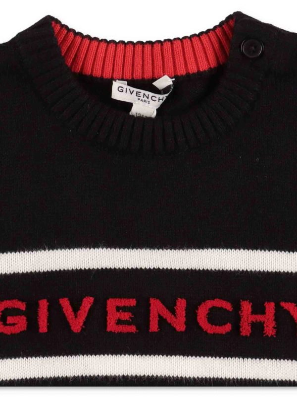 Knitwear Givenchy - Black sweater with inlay - H0513709B 