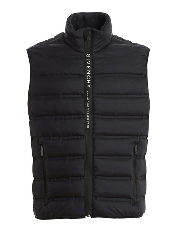 Givenchy - Logo tape padded vest - padded jackets - BM00KP12Y4001