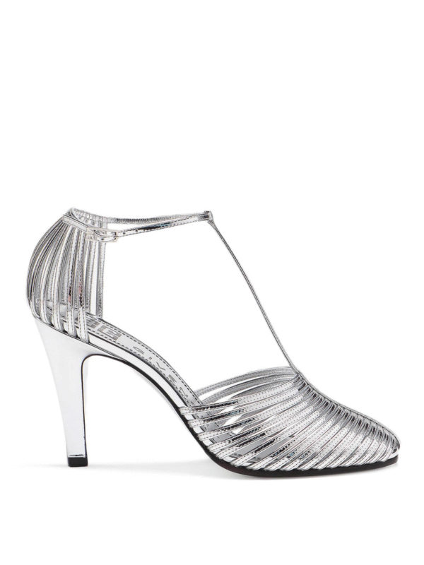 Givenchy - T-strap silver sandals - sandals - BE3042E01B040 | iKRIX.com