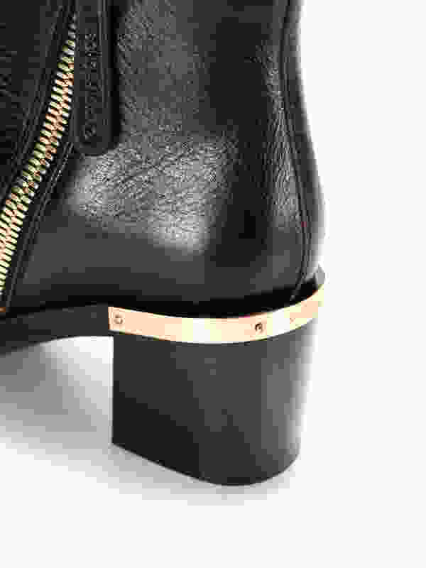 ankle boots gold detail