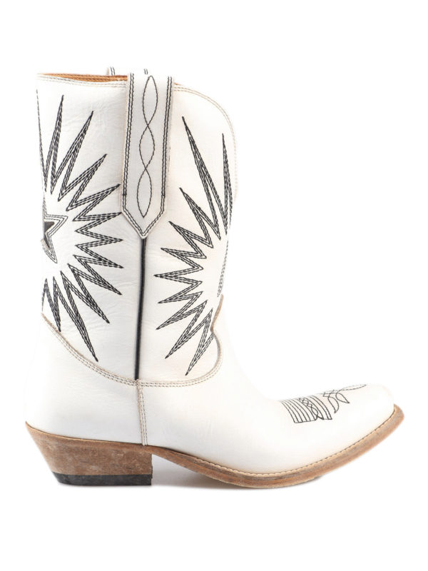 white golden goose boots