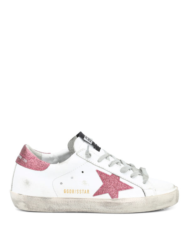 Trainers Golden Goose - Superstar sneakers with rose glitter star ...
