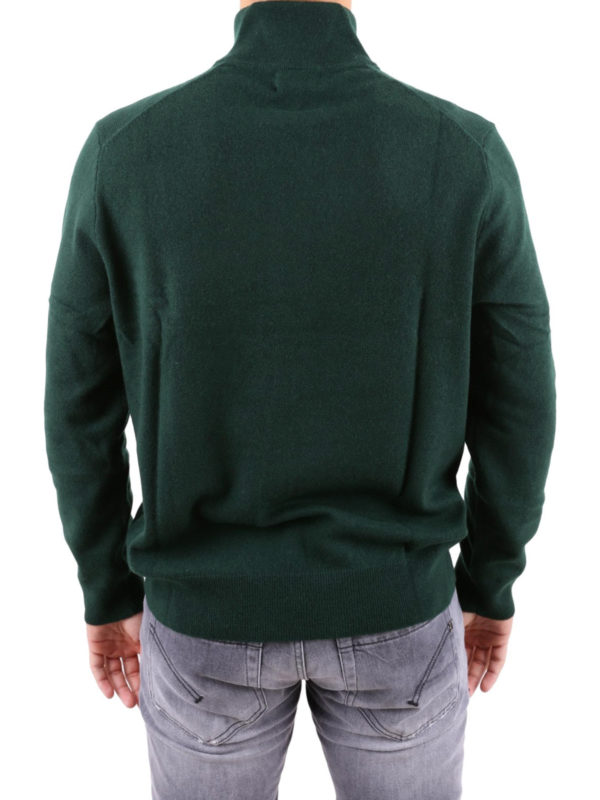 یقه اسکی Polo Ralph Lauren - Green wool zipped turtleneck sweater -  710723053005