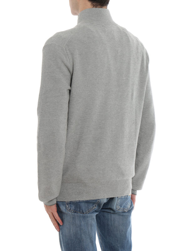 grey polo neck sweater