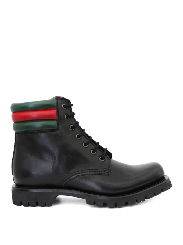 Gucci - Web detailed combat boots - ankle boots - 429220 ABMA0 1064