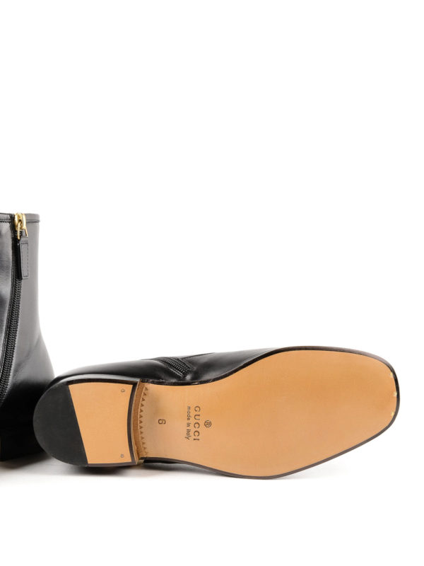 gucci stripe leather boot