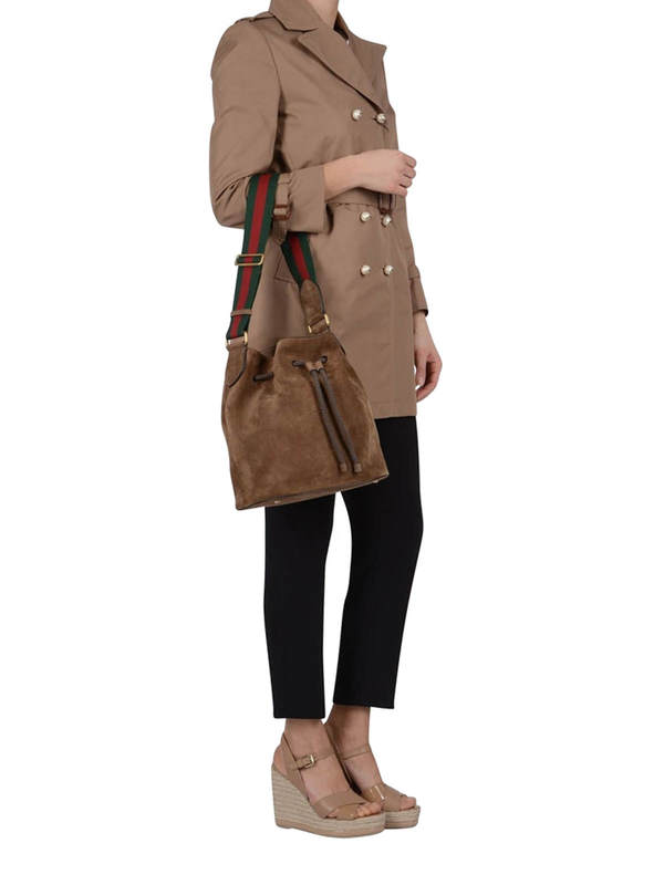 gucci suede bucket bag