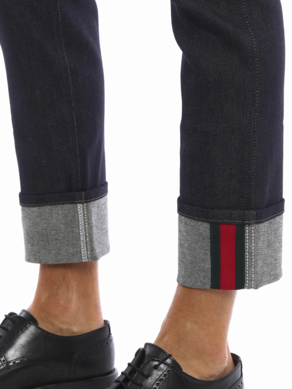 راسته Gucci - Web detailed jeans 