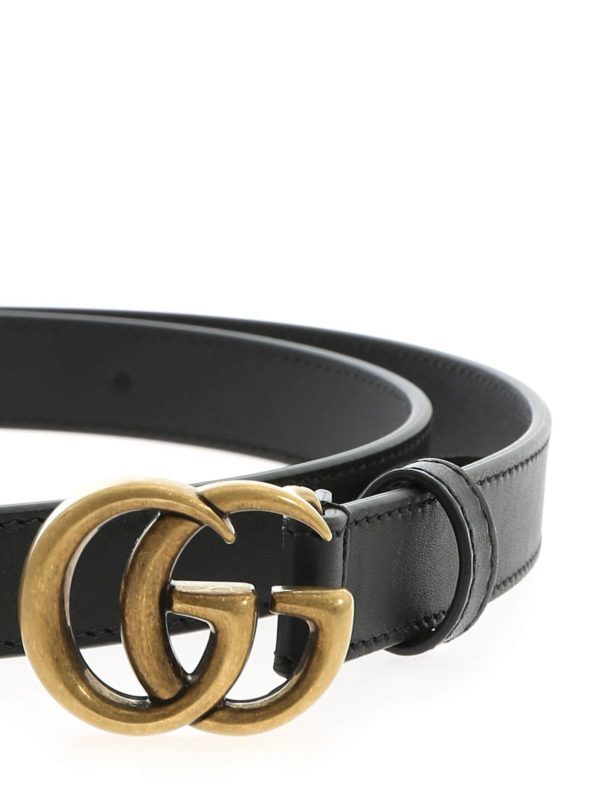Gucci - Double G buckle belt in black 
