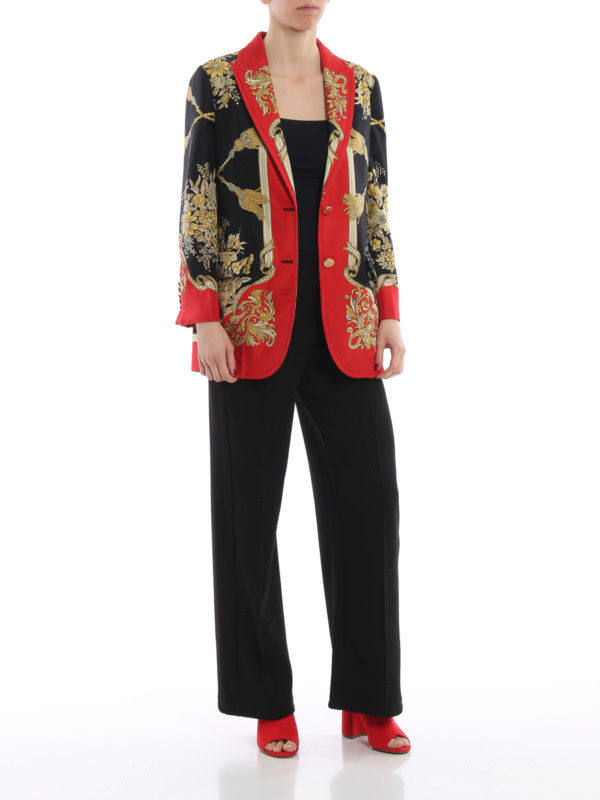 gucci print blazer