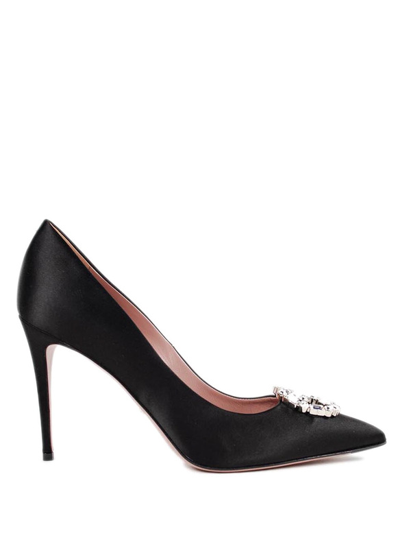 Court shoes Gucci - Crystal GG satin pumps - 388506F14001000 | iKRIX.com