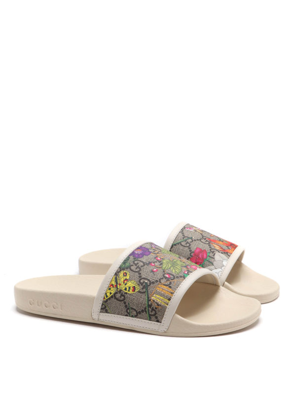 Flip flops Gucci - GG Flora slides - 602096HT5308498