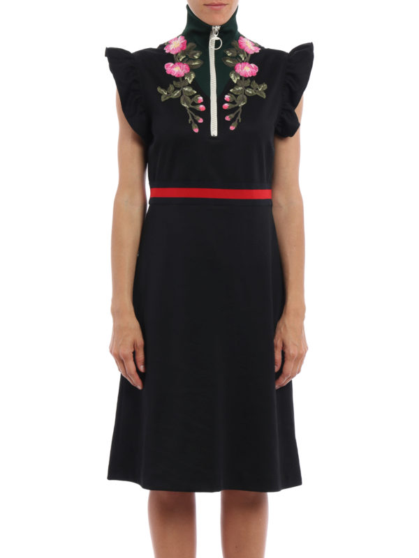 gucci technical jersey dress