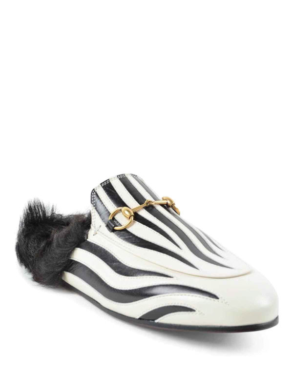 gucci zebra mules