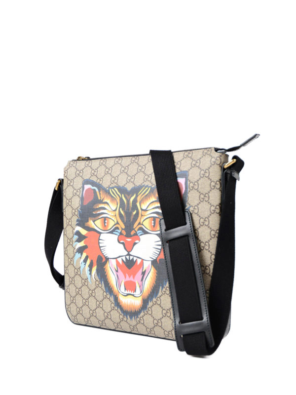 Shoulder bags Gucci - Angry Cat canvas messenger bag - 4738869AY2T8666