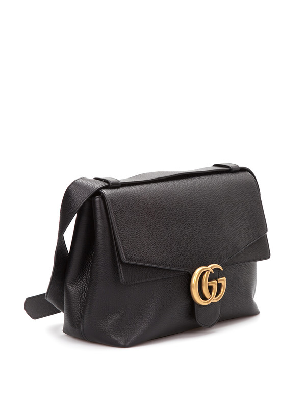 gg marmont leather shoulder bag