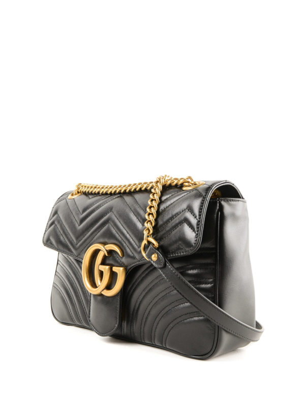 gg marmont medium leather shoulder bag