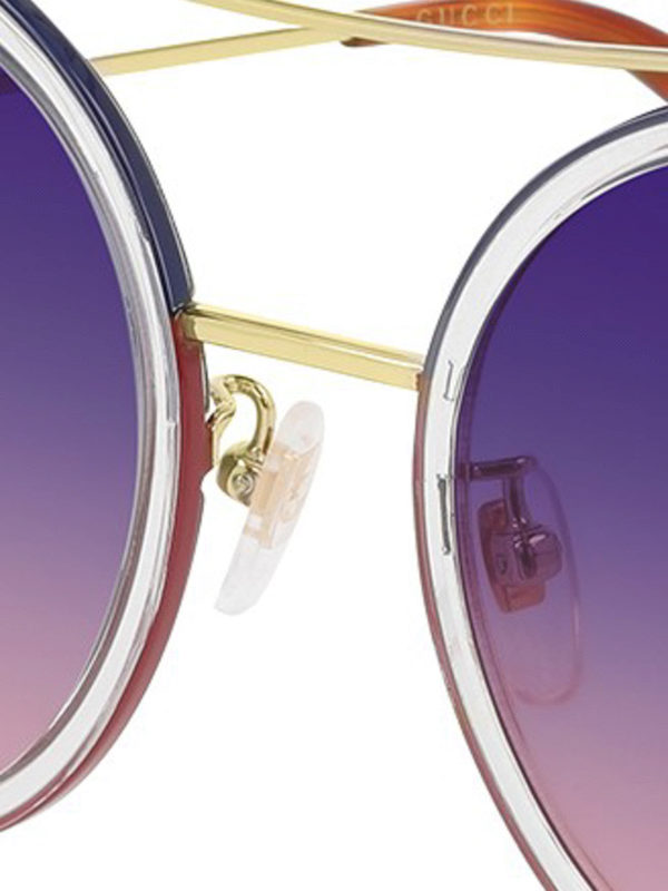GUCCI: sunglasses online - Gradient lens rounded over sunglasses