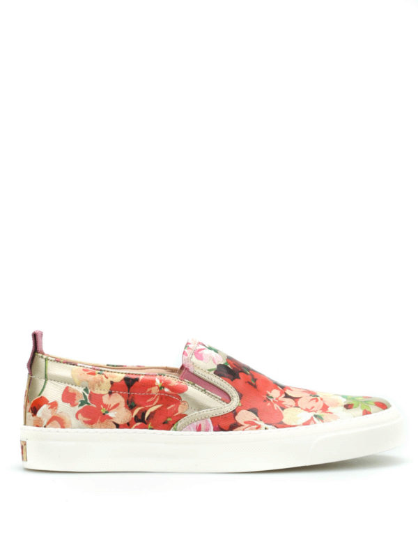 gucci floral trainers