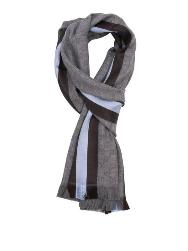 gg wool stole with web