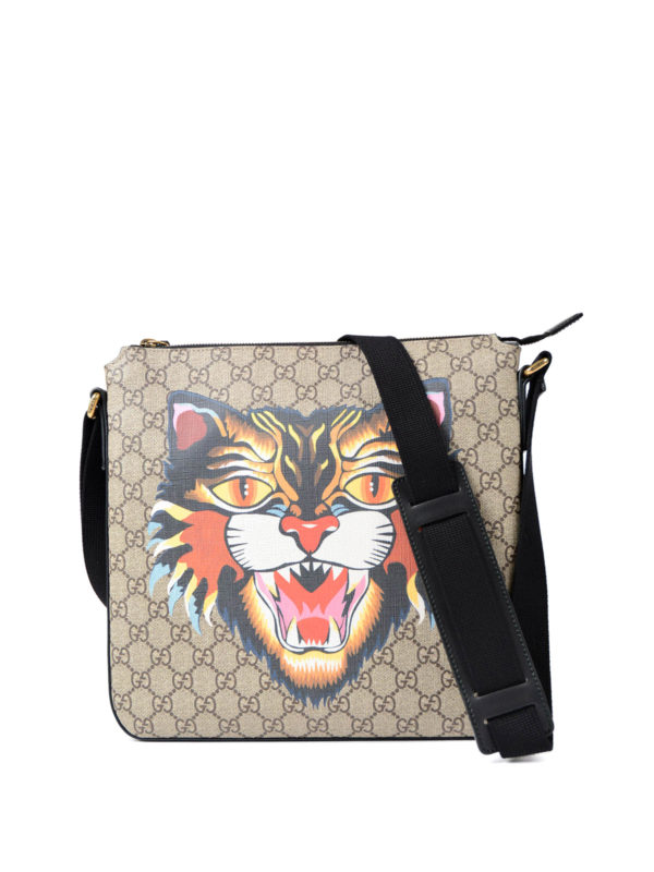 Shoulder bags Gucci - Angry Cat canvas messenger bag - 4738869AY2T8666