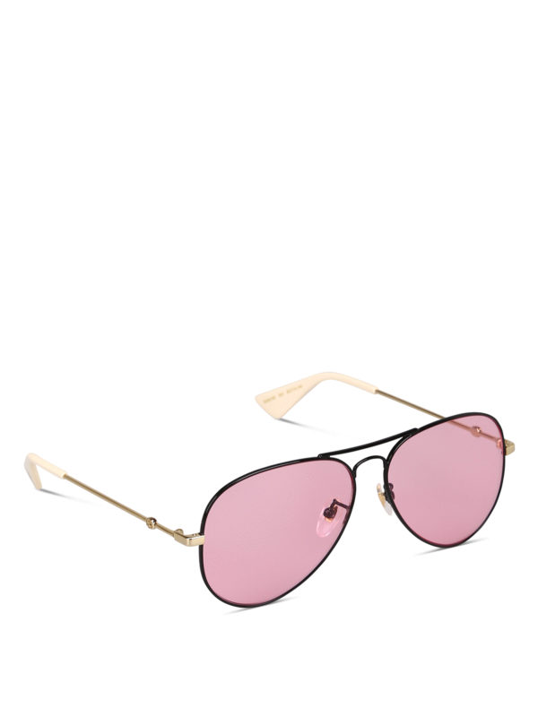 gucci pink aviator sunglasses