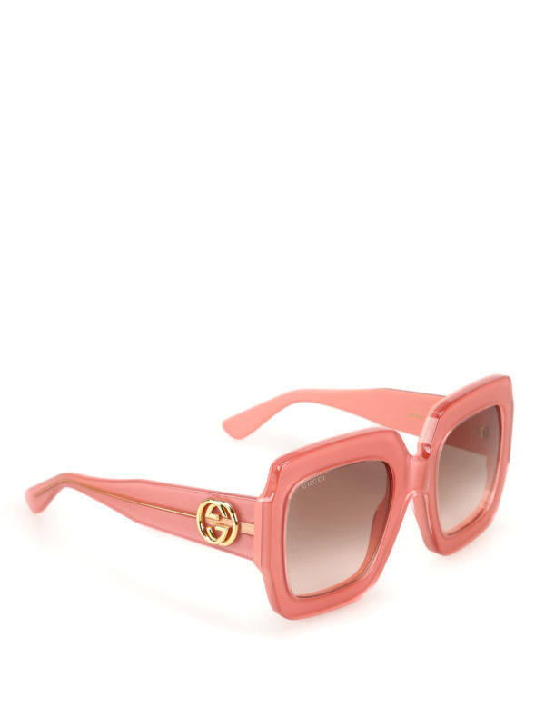 Gucci - Pink oversized sunglasses 