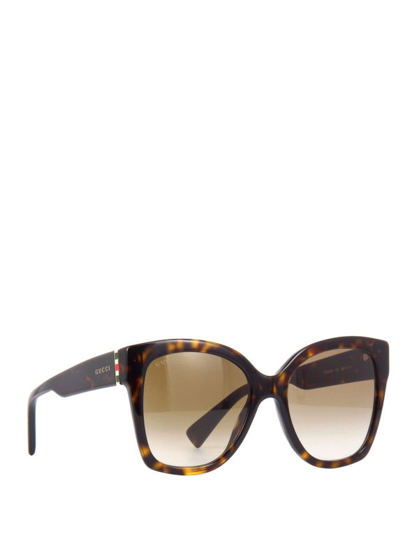 Gucci - Tricolour hinge tortoiseshell sunglasses - sunglasses - GG0459S002