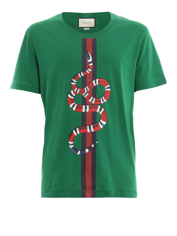 Gucci T Shirt : Mens Designer Clothes | GUCCI cotton T-shirt with front ...