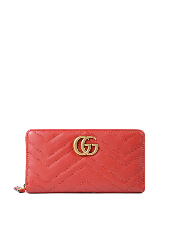 gucci marmont wallet red