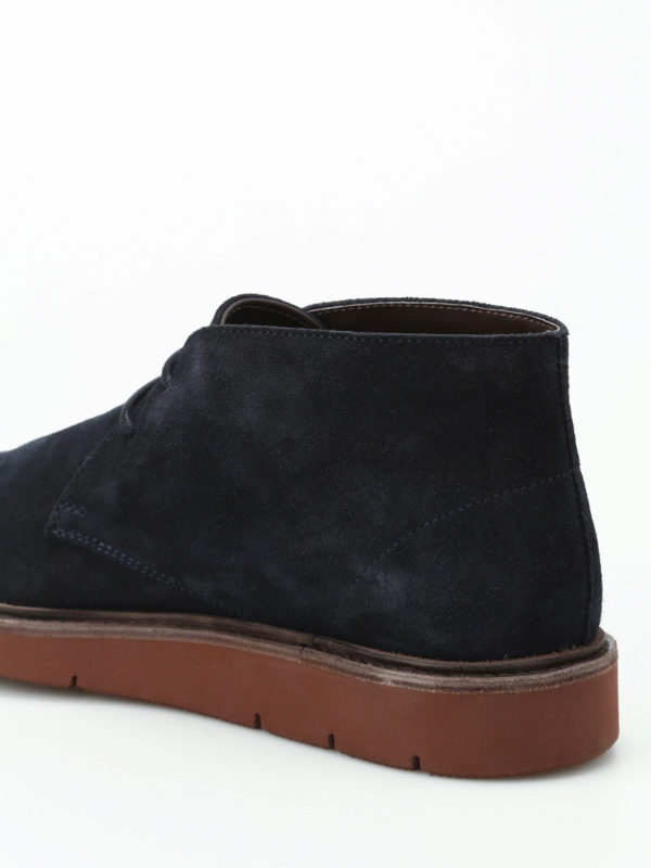 نیم بوت Hogan - H322 Derby blue suede desert boots - HXM3220Y201HG0U805