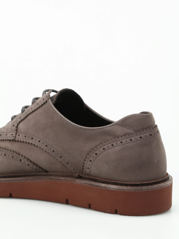 آکسفورد Hogan - H322 Derby brogue nubuck shoes - HXM3220Y210DSCB611