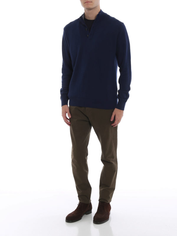 cotton silk and cashmere turtleneck 