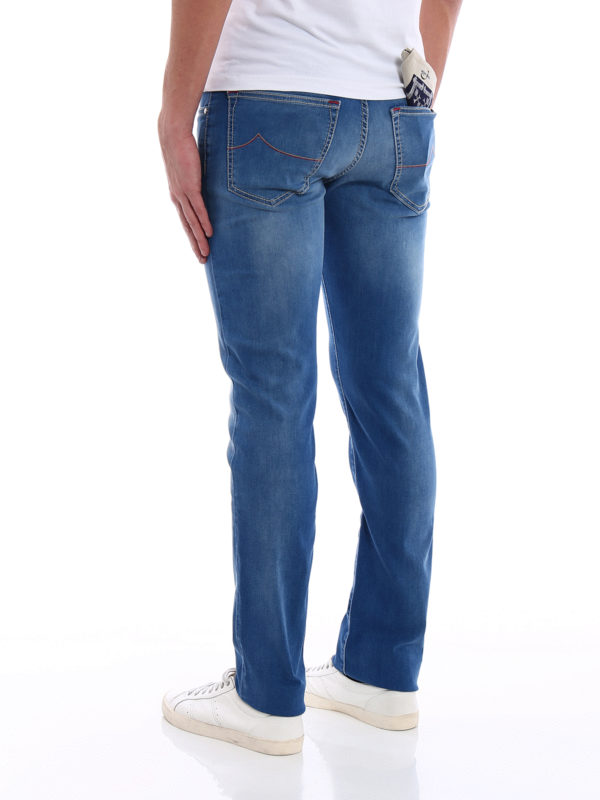 Straight leg jeans Jacob Cohen - Handkerchief detail tailored jeans -  PW622COMF00515W24902002