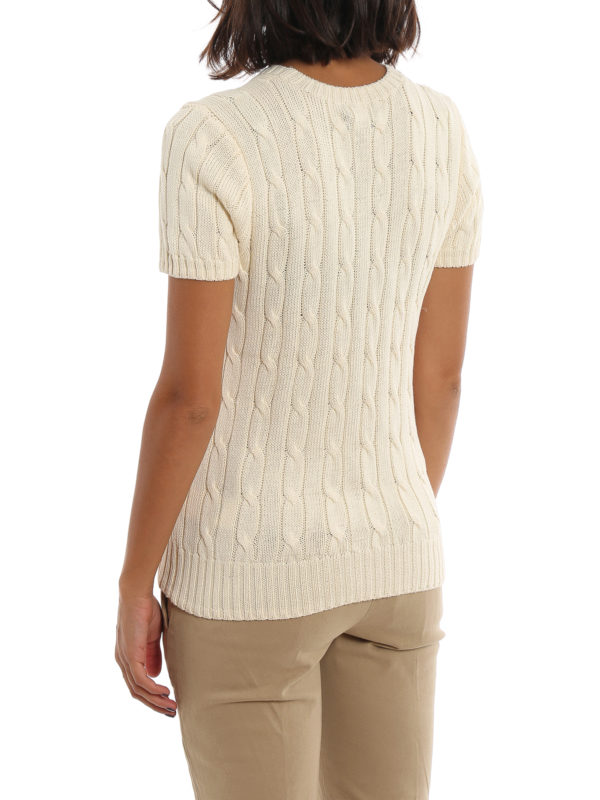 Crew necks Polo Ralph Lauren - Heart intarsia short sleeve cotton sweater -  211754689001