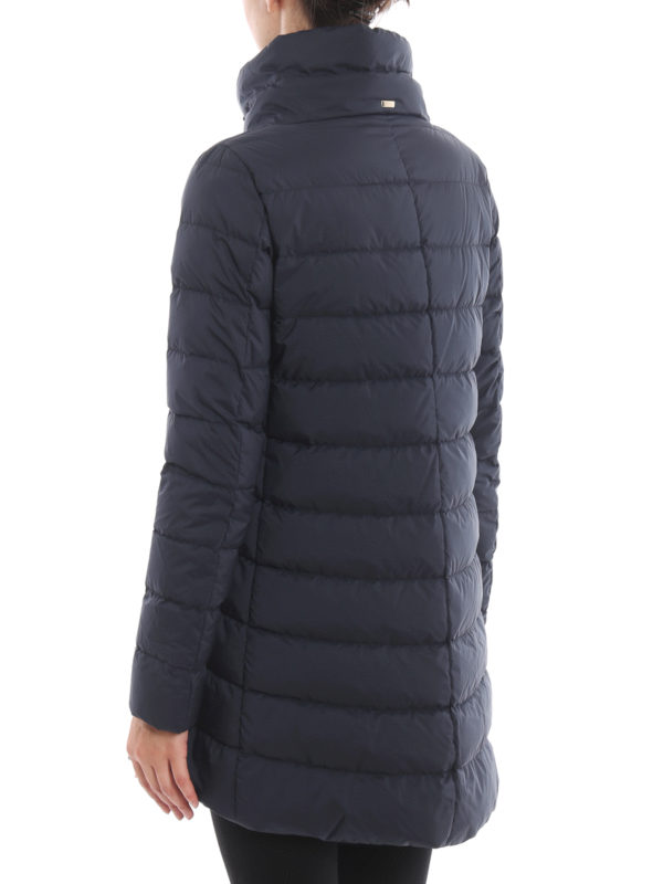 asymmetric padded coat