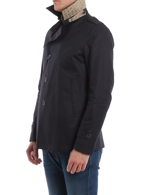 HERNO buy online Trench in cotone e tessuto