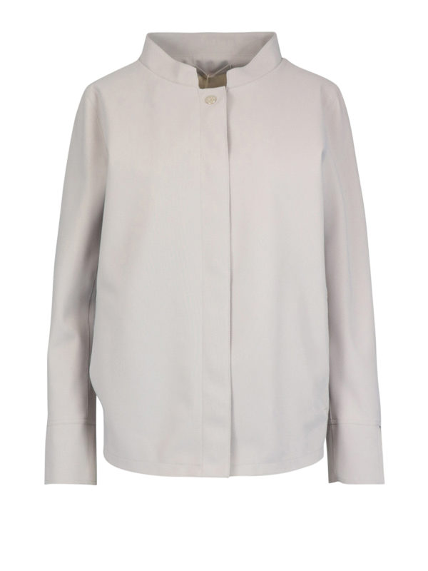 HERNO: casual jackets - Tech fabric single breasted peacoat