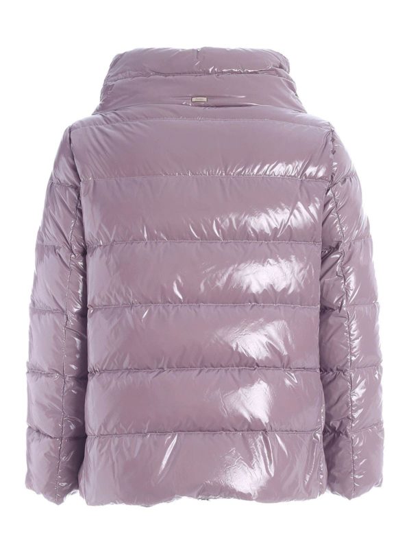 patent puffer jacket