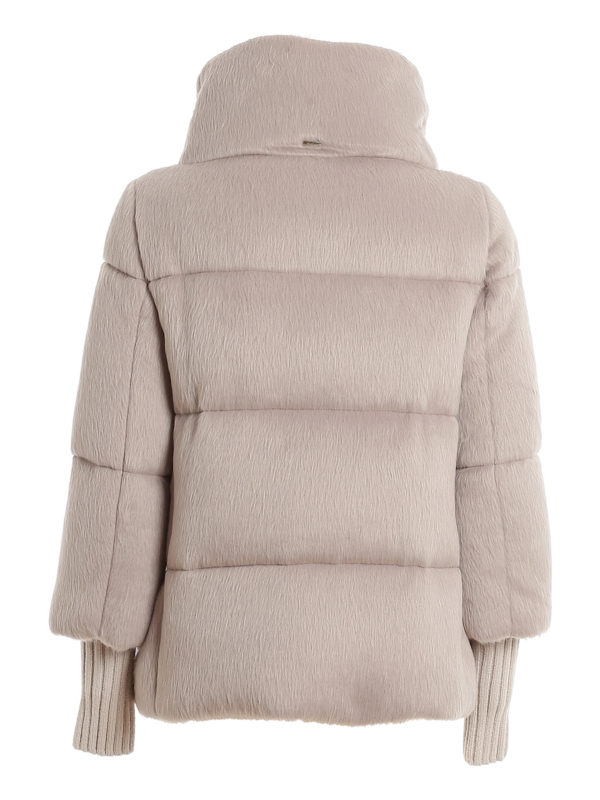 fleece funnel neck coat