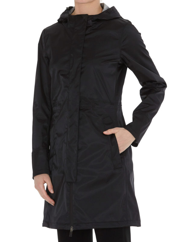 HERNO: short coats online - Laminar hooded coat