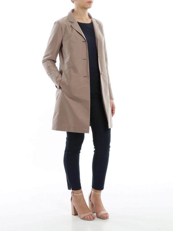 HERNO: short coats online - Tech fabric coat