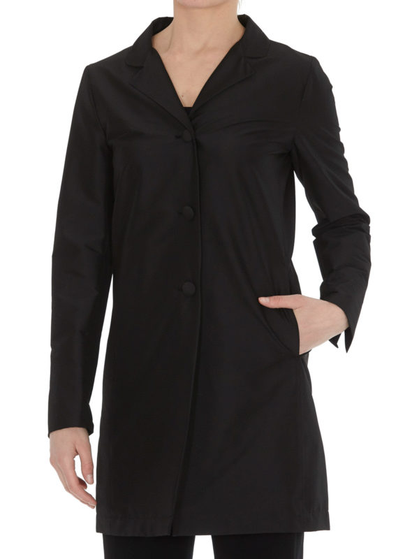 HERNO: short coats online - Tech fabric coat