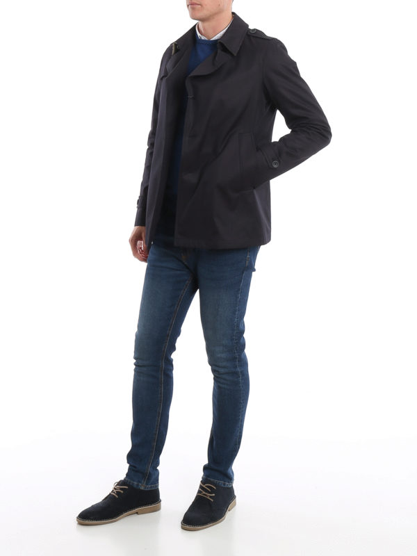 HERNO: cappotti trench online - Trench in cotone e tessuto