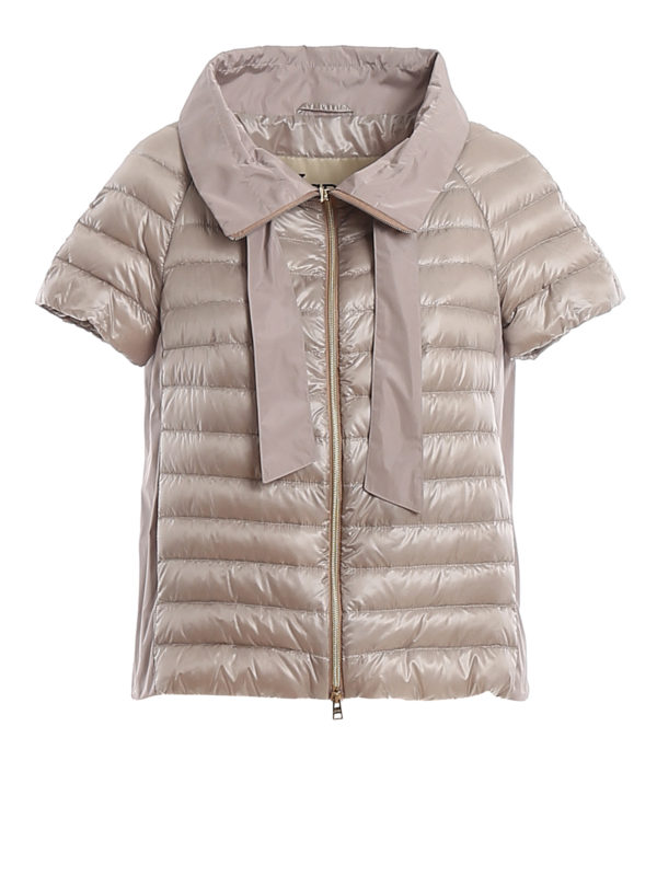 herno cap sleeve puffer jacket