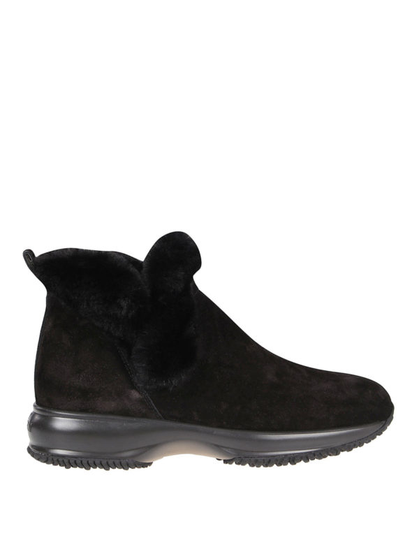 black slip on booties