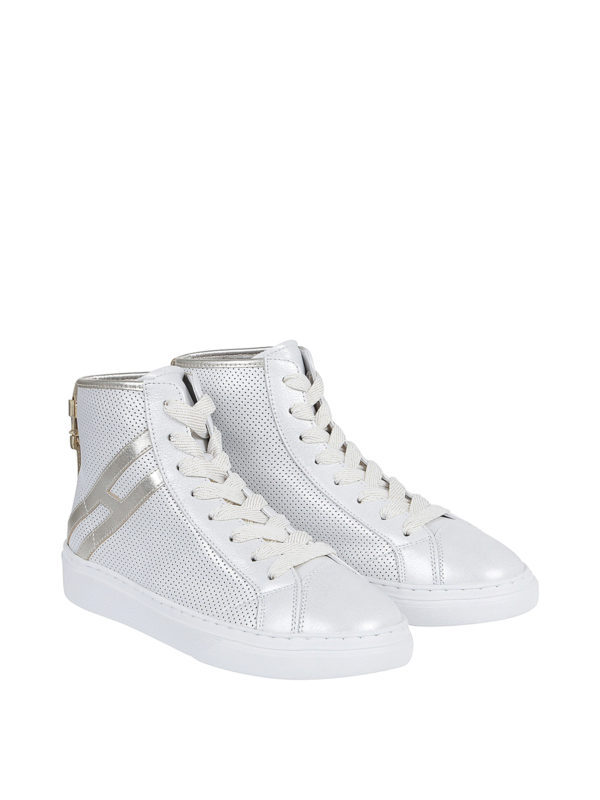 white ankle trainers