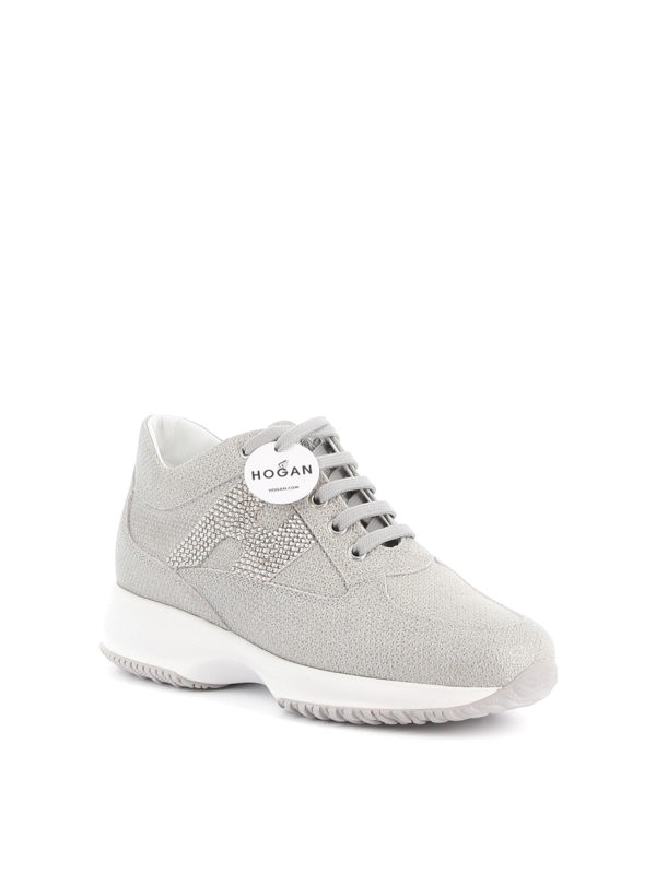 اسپرت،اسنیکرز Hogan - Interactive H Strass textured sneakers -  HXW00N02011MZ5B002