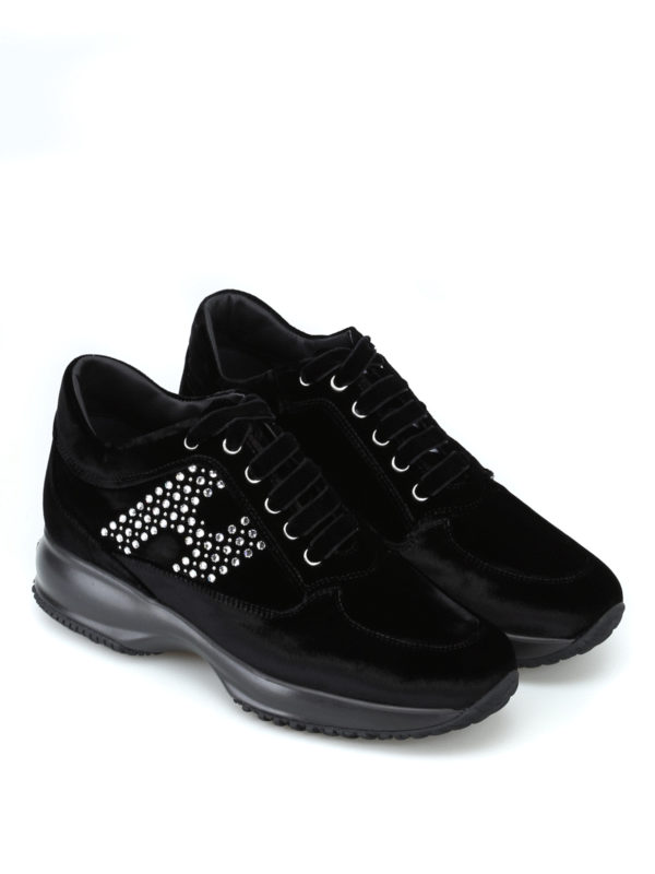 اسپرت،اسنیکرز Hogan - Strass embellished velvet Interactive -  HXW00N0AK70LX0B999