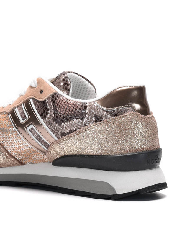 اسپرت،اسنیکرز Hogan Rebel - R261 glitter and sequin sneakers -  HXW2610Q900C880XE9